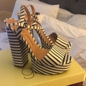 Stripe platform heels